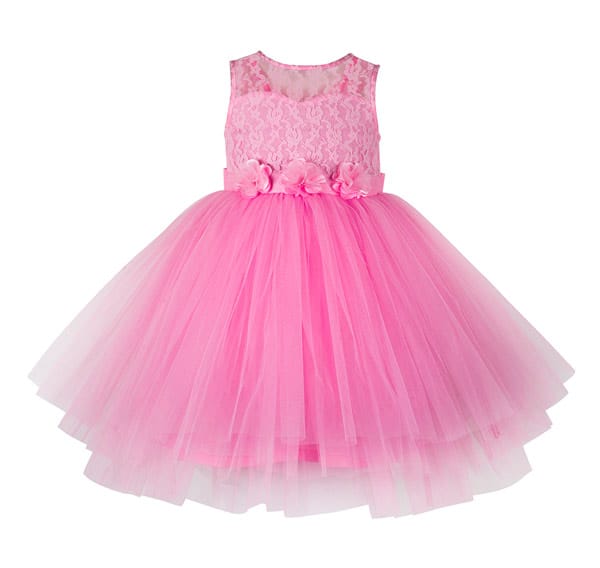Vestido rosa de meninas para casamentos Vestido rosa de meninas para casamentos