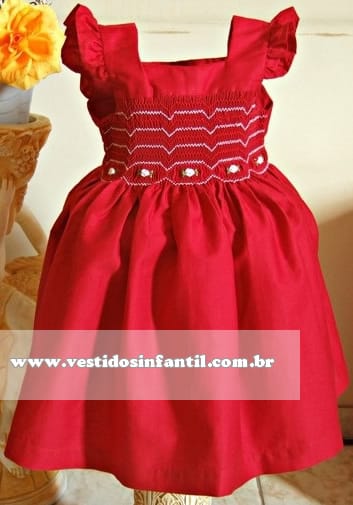 vestido de seda infantil