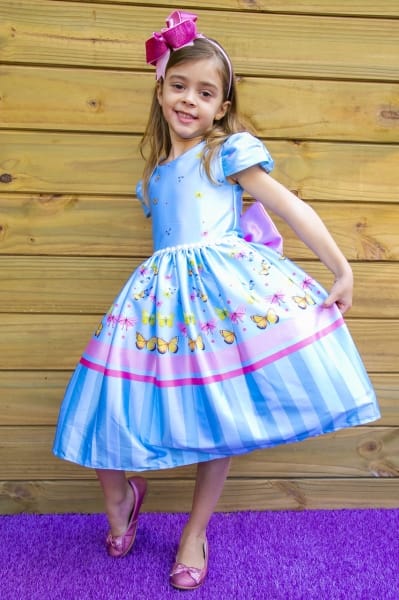 vestido de aniversario infantil