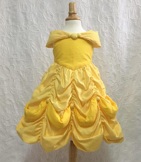 vestido da princesa bela infantil