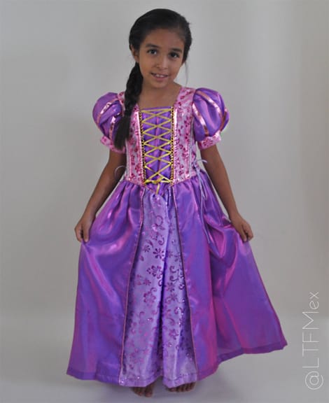 vestido infantil rapunzel