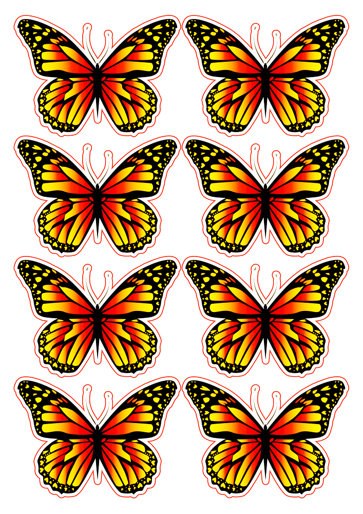 Topo de bolo borboletas para imprimir